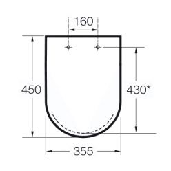 Сиденье с крышкой для унитаза Roca Dama-N 80178C004, Soft Close