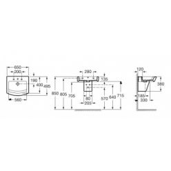 Умывальник Roca Hall 65х49.5, 327621000