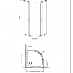 Душевой уголок Radaway Premium A 80×80 (30413-01-06) фабрик стекло