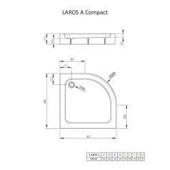 Душевой поддон Radaway Laros A 850 x 850 x 170 (55) Compact SLA8585-01