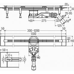 Душевой лоток Viega Advantix Vario 721671 низкий, без вставки