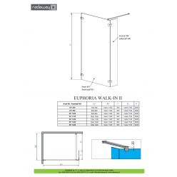 Душевые кабины Radaway Euphoria Walk-in II W3 140, 383136-01-01+ SW