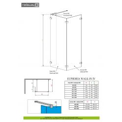 Душевые кабины Radaway Euphoria Walk-in IV 80 383140-01-01+SW+W5 80