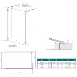 Душевые кабины Radaway Euphoria Walk-In I 130 383145-01-01+SW