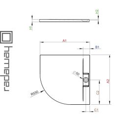 Душевой поддон Radaway Giaros A 900×900×40 (18) MKGA9090-03