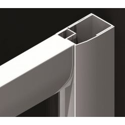 Душевая шторка на ванну Radaway Vesta DWD 150х80 угловая, прозрачное стекло 203150-01+ 204080-01