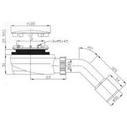 Сифон для поддона Radaway R510, Ø 90