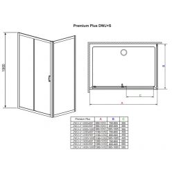 Душевые кабины Radaway Premium Plus DWJ+S 110x100