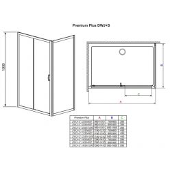 Душевые кабины Radaway Premium Plus DWJ+S 110x90