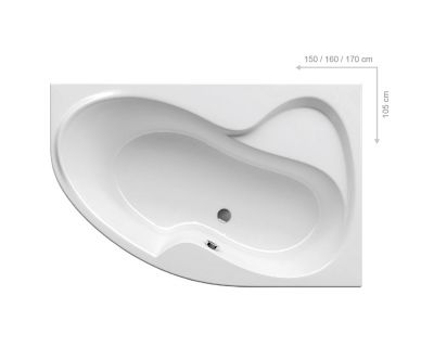 Акриловая ванна Ravak Rosa II 160x105 P, CL21000000
