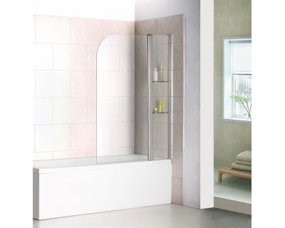Стеклянная шторка для ванны BAS Good Door SCREEN HS-100-C-CH 100x140 распашная