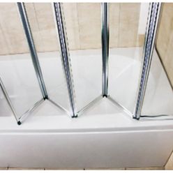 Шторка для ванны BAS Good Door SCREEN GR5-120-C-CH, 120x140 складная прозрачное стекло
