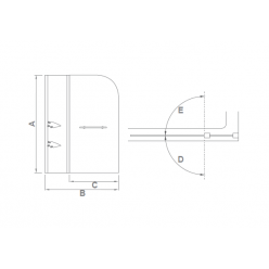 Стеклянная шторка для ванны BAS Good Door SCREEN HS-100-C-CH 100x140 распашная