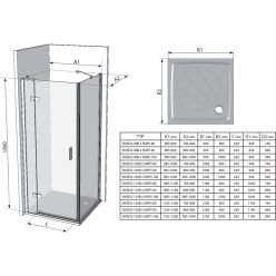 Душевая дверь Ravak Smartline SMSD2-90 A-R хром + транспарент 0SP7AA00Z1