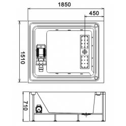 Гидромассажная ванна Gemy G9268 B 185х151х71