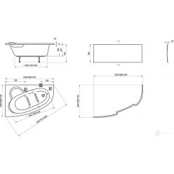 Панель передняя Ravak Asyммetric L 150 см, CZ44100000