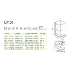 Душевой уголок GoodDoor LATTE R-100-C-WE