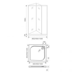 Душевая дверь Good Door INFINITY SD-90-C-CH прозрачное стекло