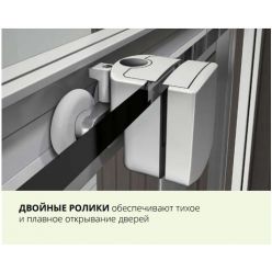 Душевая дверь BAS Good Door LATTE WTW-110-C-WE прозрачное стекло