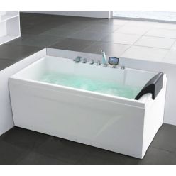 Гидромассажная ванна Gemy G9075 K 160х80х65 (гидромассаж, аэромассаж, электр.пульт, хромотерапия)