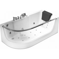 Гидромассажная ванна Gemy G9227 K с прозрачным экраном 165х80х58