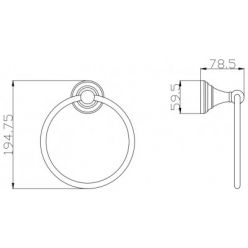 Кольцо для полотенец Rav Slezak Morava MKA0104SM