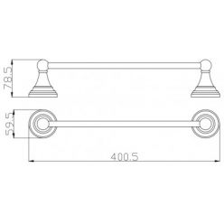 Полотенцедержатель 40,5 см Rav Slezak Morava MKA0701/40Z