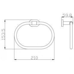 Полотенцедержатель Rav Slezak Yukon YUA0104CMAT