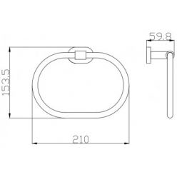 Кольцо для полотенец Rav Slezak Yukon YUA0104CB