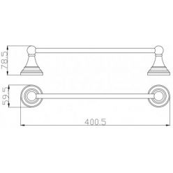 Полотенцедержатель 40,5 см Rav Slezak Morava MKA0701/40SM