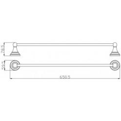 Полотенцедержатель 65,5 см Rav Slezak Morava MKA0701/65SM