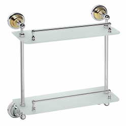 Стеклянная полка Bemeta Retro 144202128, хром/золото 40 см