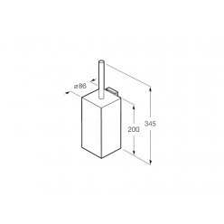 Настенный держатель для туалетной щетки Roca Rubik, A816851001