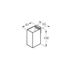 Настенный держатель для стакана Roca Rubik, A816843001