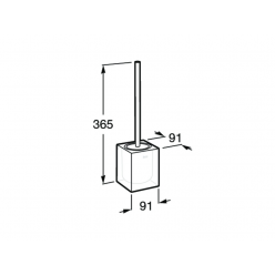 Держатель для туалетной щетки черный Roca Ice, A816863012