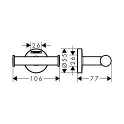 Hansgrohe Logis Universal Двойной крючок для полотенец хром 41725000