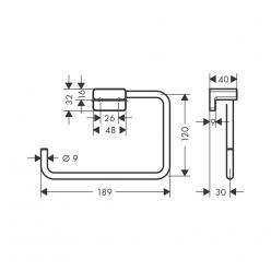 Hansgrohe AddStoris Кольцевой полотенцедержатель хром 41754000