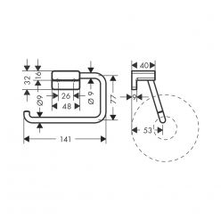 Hansgrohe AddStoris Кольцевой полотенцедержатель черный матовый 41771670