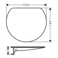 Hansgrohe WallStoris Полка черный матовый 27915670