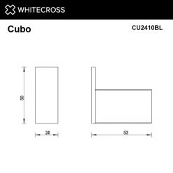 Крючок Whitecross Cubo CU2410BL, цвет черный матовый