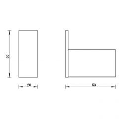 Крючок Whitecross Cubo CU2410GM, цвет оружейная сталь