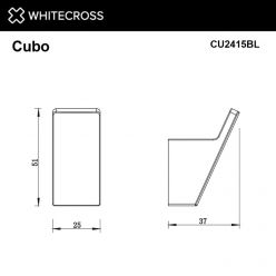 Крючок Whitecross Cubo CU2415BL, цвет черный матовый