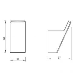 Крючок Whitecross Cubo CU2415GLB, цвет золото брашированное