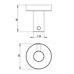 Крючок Whitecross Ergo ER2210GM, цвет оружейная сталь