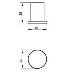 Крючок Whitecross Ergo ER2215BL, цвет черный матовый