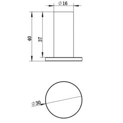 Крючок Whitecross Ergo ER2216NIB, цвет никель брашированный