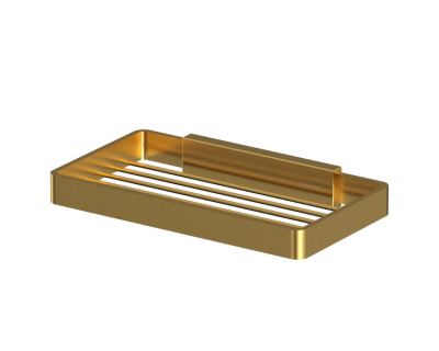 Мыльница-решетка Whitecross Cubo CU2424GLB, цвет золото брашированное