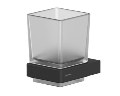 Стакан для щеток Whitecross Cubo CU2430BL, цвет черный матовый