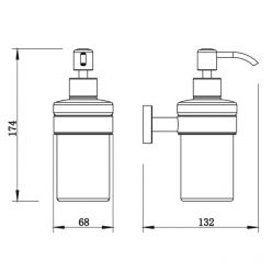 Дозатор жидкого мыла Whitecross Ergo ER2240GLB, цвет золото брашированное