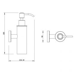Дозатор жидкого мыла Whitecross Ergo ER2242NIB, цвет никель брашированный